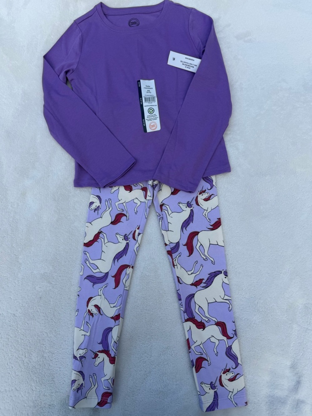 wonder nation Lavender Unicorn Legging and Top Set Size XS (4-5)